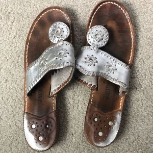 Silver Jack Rogers Sandals Size 8